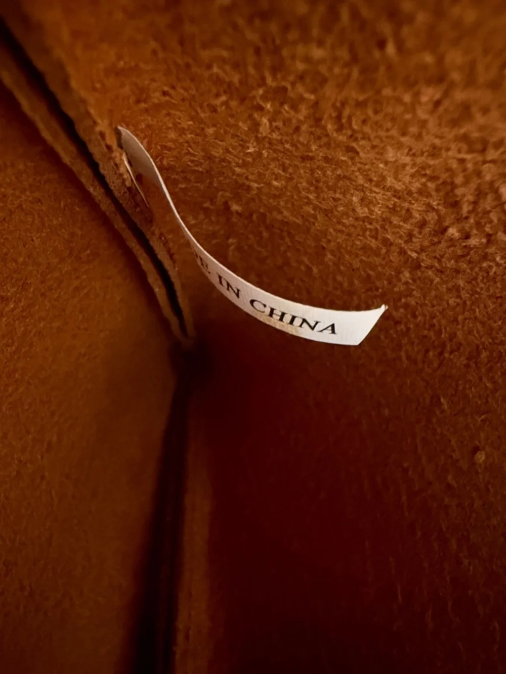 Vince Camaro Brown Pebble Leather Tote with Black Center Stripe
